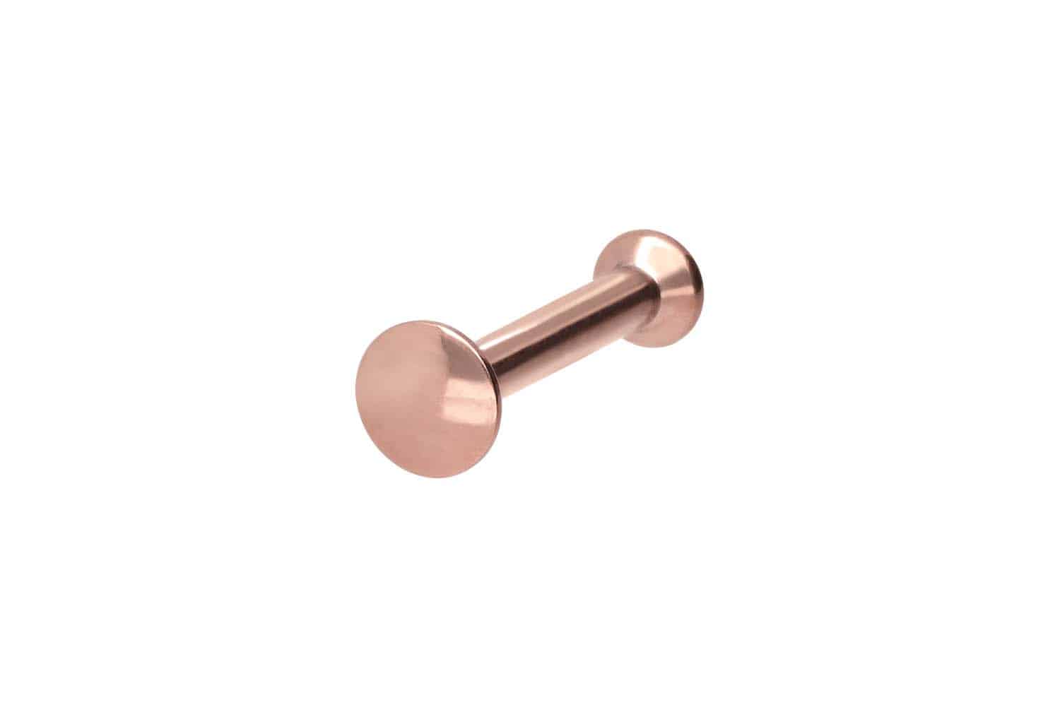 Titan Triple Piercing Mini Labret mit Innengewinde FLAT-DISC